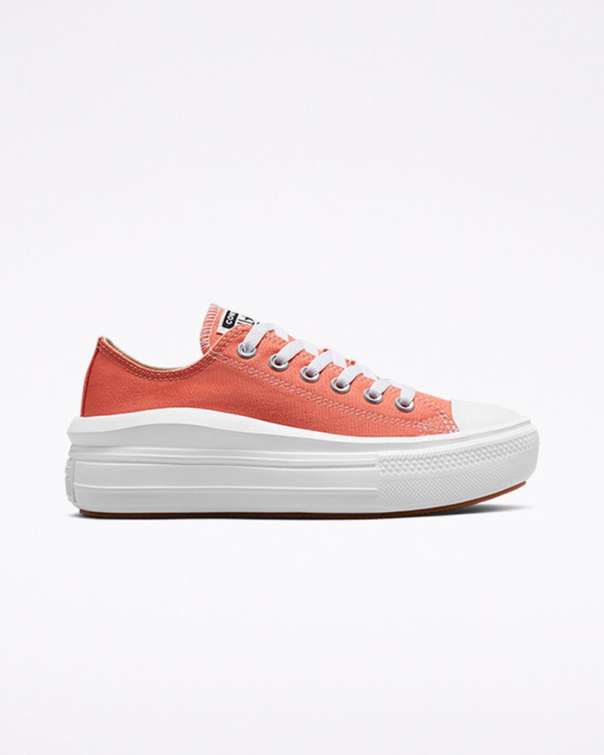 Zapatos Plataforma Converse Chuck Taylor All Star Move Bajas Mujer Naranjas Blancas | PE 40L5E7